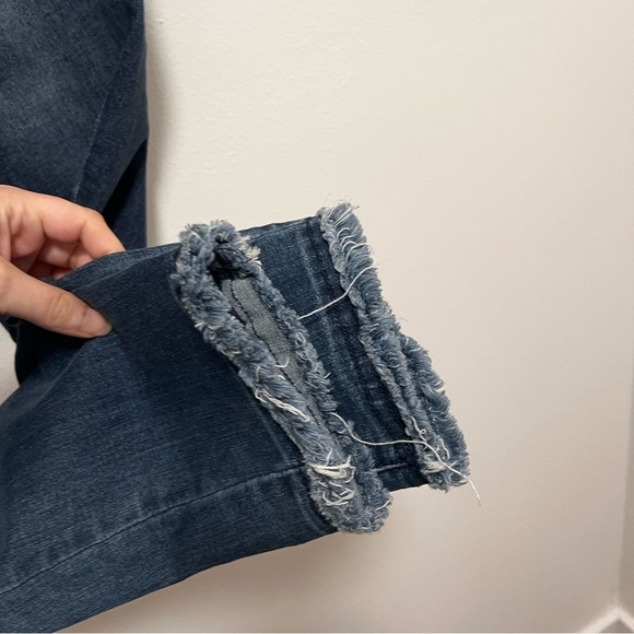 DEMOCRACY AB Technology Distressed Medium Wash Raw Hem Skinny Jeans Size 8 - Picture 6 of 11